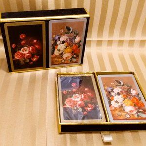 Vintage Congress Double Deck Floral/Roses Playing Cards